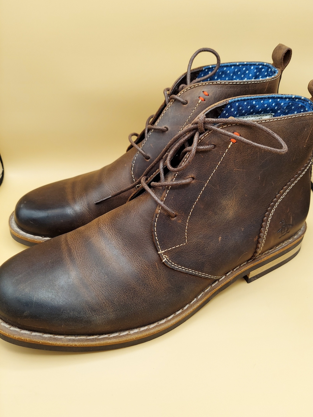 Penguin Men's Brown Leather Chukka Boots